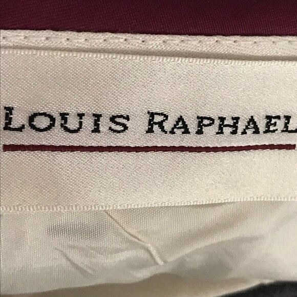 NWOT - Louis Raphael Gray 100% Pure Virgin Wool Dress Pleated Cuffed Trousers - Picture 3 of 10